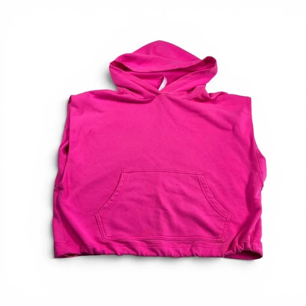 Fabletics Hot Pink Sleeveless Hoodie Sporty Soft Comfort Layering Pullover M